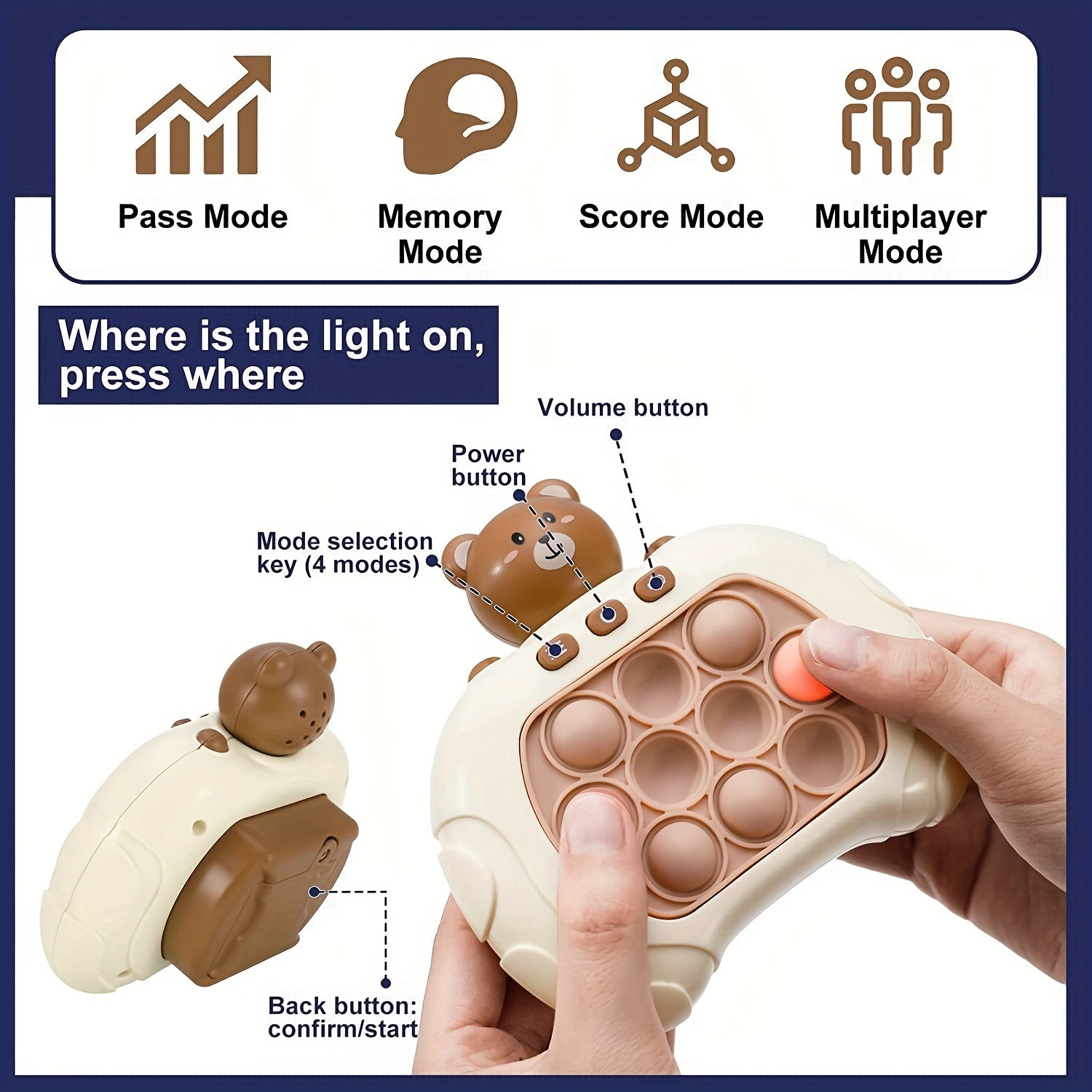 Fast Push Game Handheld Bubble Game Portable Puzzle Game Machine