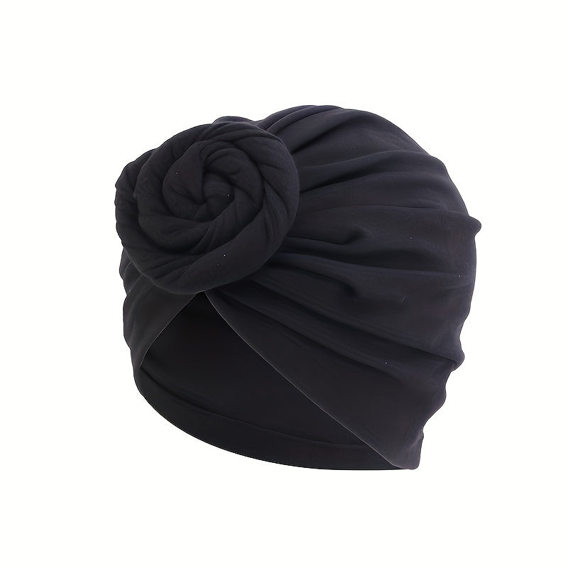 2pcs Set Ladies Turban Bonnet Leopard Inner Hijab Caps Casual Hijab Hat