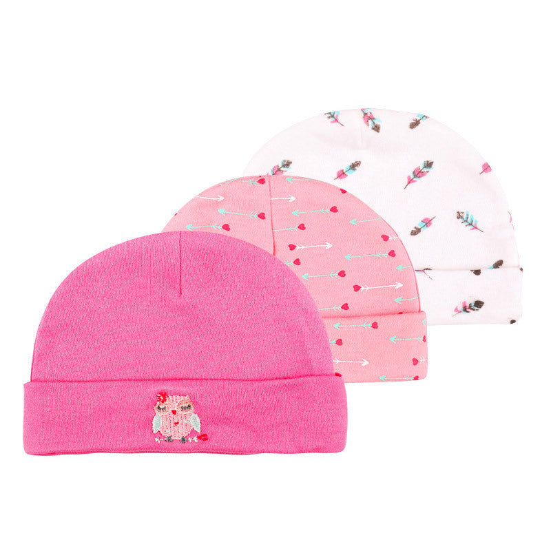 3pcs Unisex Newborn Baby Caps Boy Girl Infant Accessories