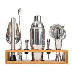 14pcs Cocktail Shaker Set Bartender Kit Silvery
