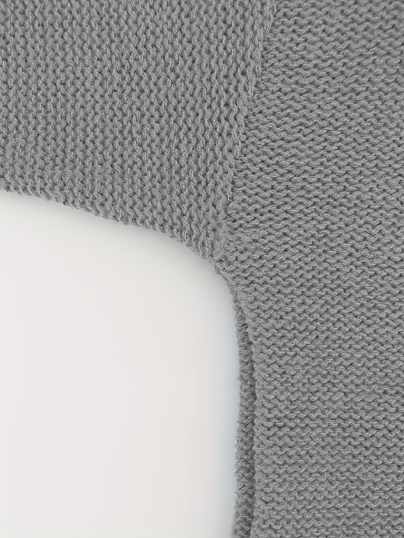 Solid Drop Shoulder Long Sleeve V Neck Knit Hooded Dress