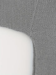 Solid Drop Shoulder Long Sleeve V Neck Knit Hooded Dress