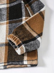 Toddler Boy's Hooded Shirt & Pants Set Plaid Pattern Casual Outfits