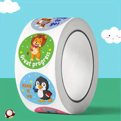 500pcs Cartoon Animal Reward Sticker Gift Teacher Student Stationery Stickers