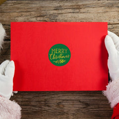 500pcs Merry Christmas Stickers Gift Tags 3.81 Cm