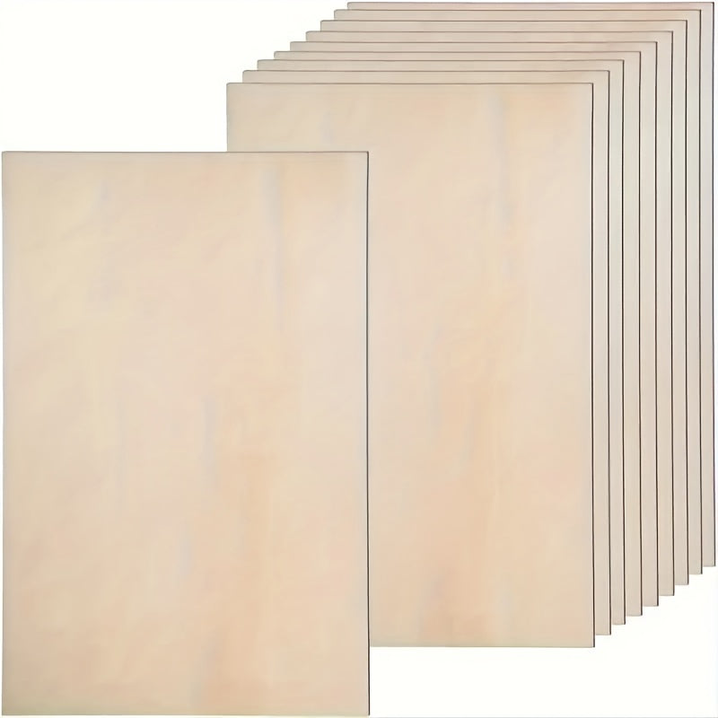 Unfinished Wood Board Set - 17 Pieces - 3 Sizes - Craft Carving Basswood Plywood