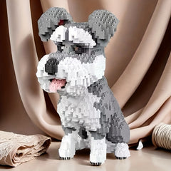 2100pcs Schnauzer Building Blocks Set for Room Decoration