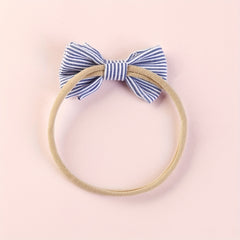 4pcs Striped Fabric Bow Headbands Girls Hair Accessories