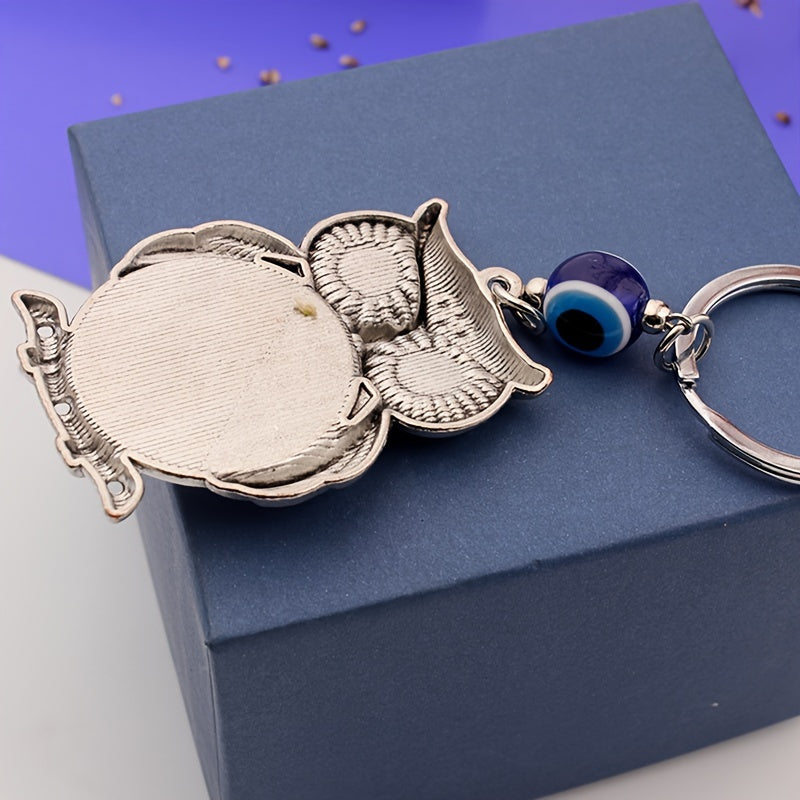Vintage Owl Evil Eye Keychain Bag Pendant Car Key Chain