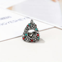 Vintage Christmas Tree Inlaid Rhinestone Charm for DIY Bracelets Necklaces