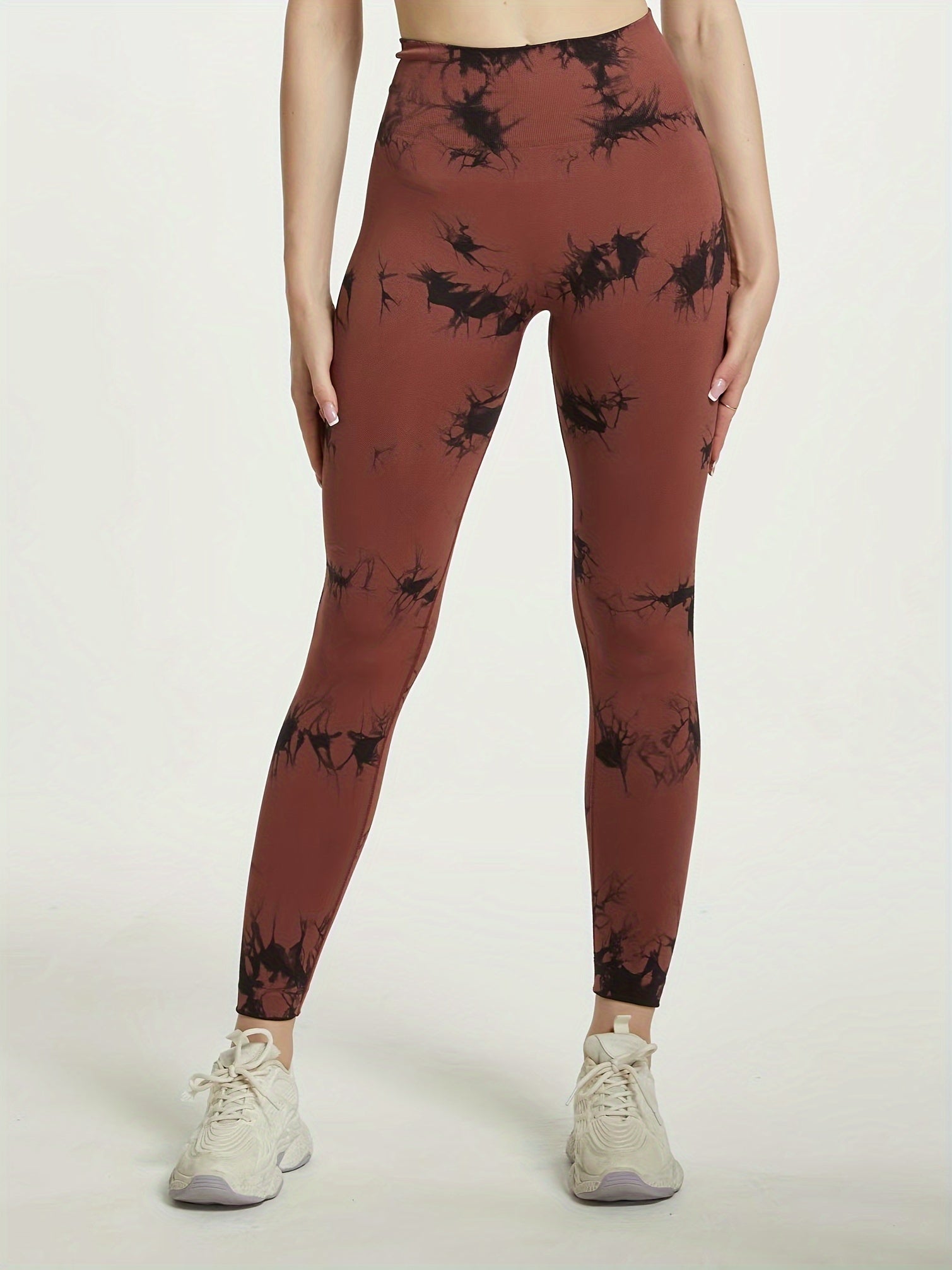 Tie Dye Yoga Workout Pants Stretch Sports Running Fitness Training Leggings