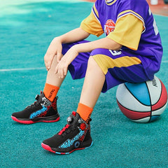 Boys' High Top Basketball Shoes Shock Absorbing for Training
