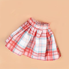 1pc Plaid Pleated Skirt Student Uniform Short Skirts Doll Clothes For 1 6 Doll
