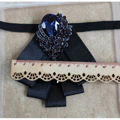 Artificial Diamond Collar Flower Men's Bow Tie Wedding Groom