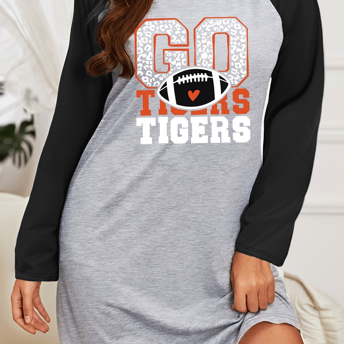Sporty Nightdress Women's Plus Tee Sleep Dress