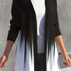 Women's Plus Ombre Long Sleeve Open Front Cardigan