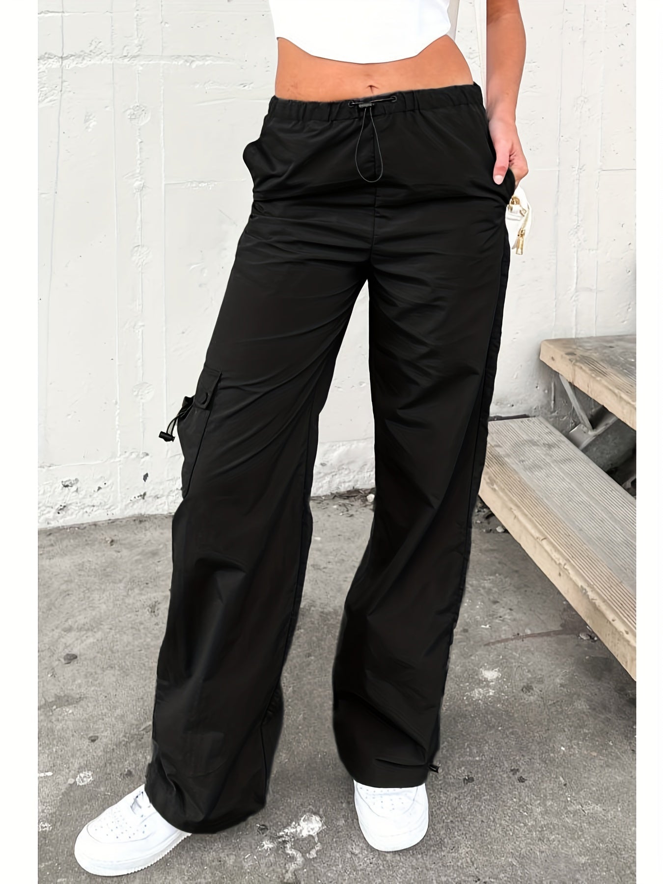 Y2K Loose Drawstring Casual Cargo Pants
