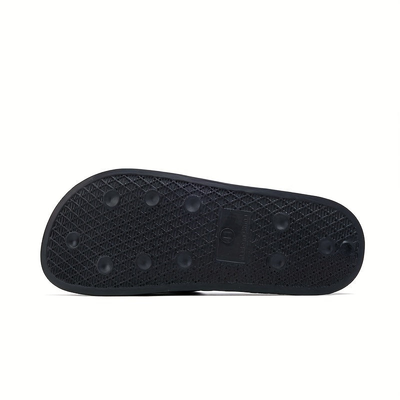 Men's Hook And Loop Fastener Slides Casual Non Slip Slippers