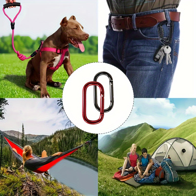 1pc Hiking Aluminum Water Bottle Hook Bag Strap Buckle Ring Outdoor Clip