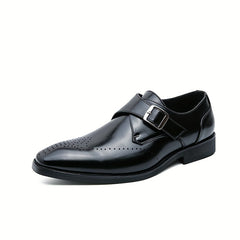 Men's Single Monk Strap Loafers Casual Slip-On Shoes Spring Summer