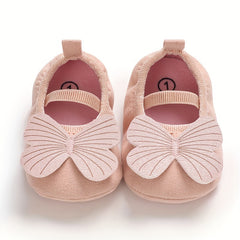 Bowknot Slip On Low Top Shoes For Baby Girls Lightweight Comfortable