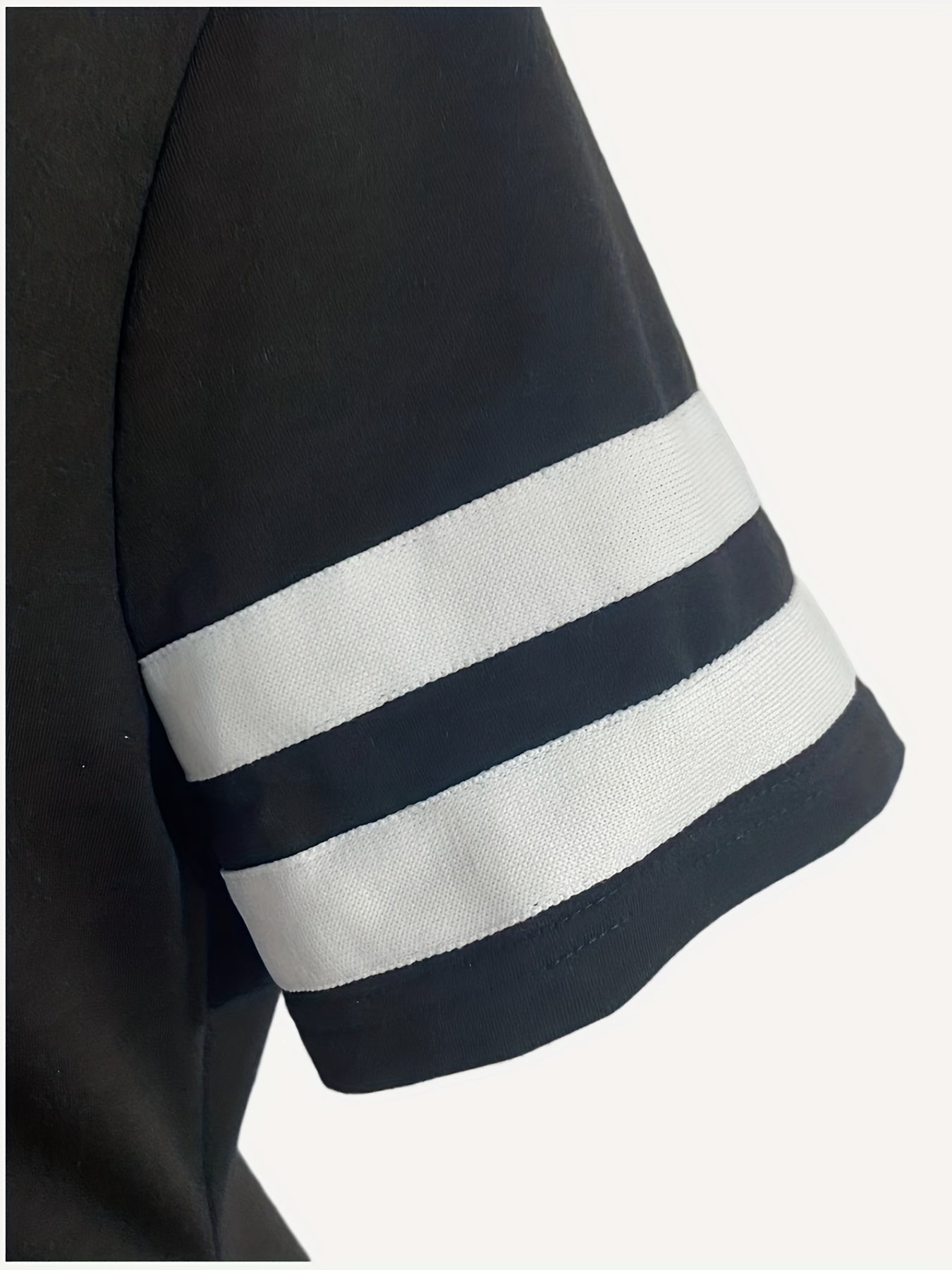 Stripe Print Short Sleeve V Neck Casual Dress