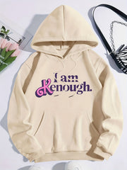 Kenough Hoodie Drawstring Casual Hooded Sweatshirt for Winter & Fall