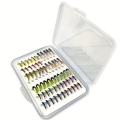 61pcs Hand Tied Fly Fishing Flies Assortment for Trout Dry Wet Flies Scud Nymphs