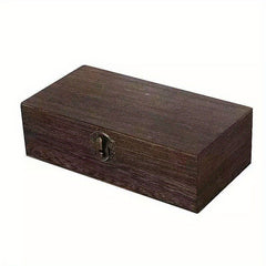 Vintage Wooden Storage Box Paulownia Wood Flip Cover Jewelry Box