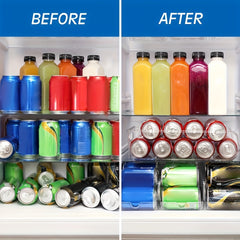 4pcs Can Organizer Refrigerator Bins Soda Can Dispenser Storage