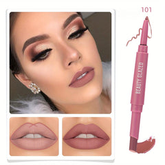 2-in-1 Waterproof Matte Lip Liner & Lipstick Set