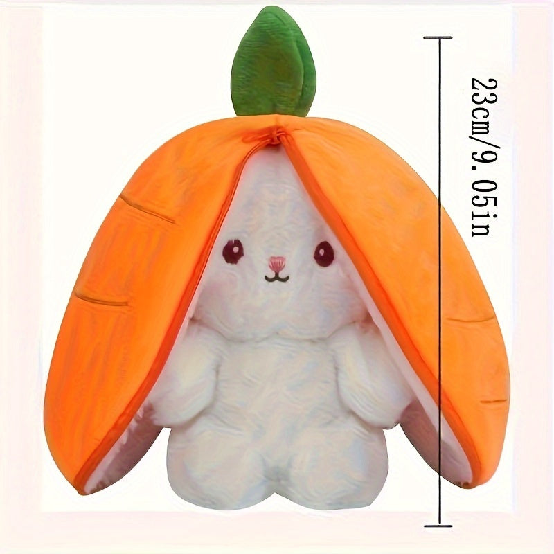 Reversible Bunny Pillow Plush With Zipper Perfect Birthday Christmas Year Gift