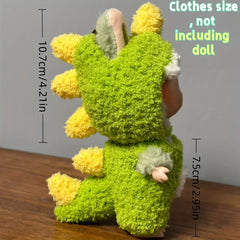 Dino Costume Set for 6-9" Dolls - Ideal Gift for Friends, Birthday or Holidays