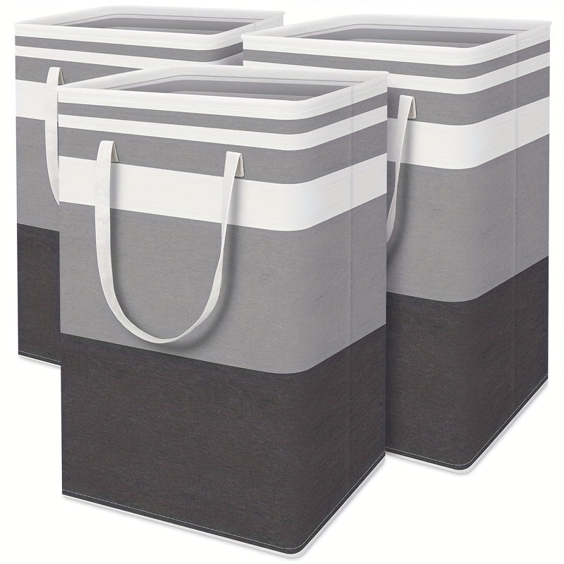 Colorblock Foldable Cloth Basket Waterproof Laundry Toy Storage