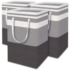Colorblock Foldable Cloth Basket Waterproof Laundry Toy Storage