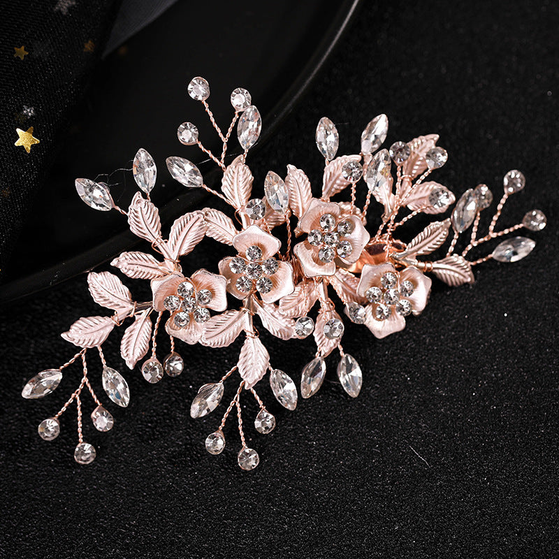 Golden Flower Hairclip Bridal Hairpin Wedding Hair Ornament