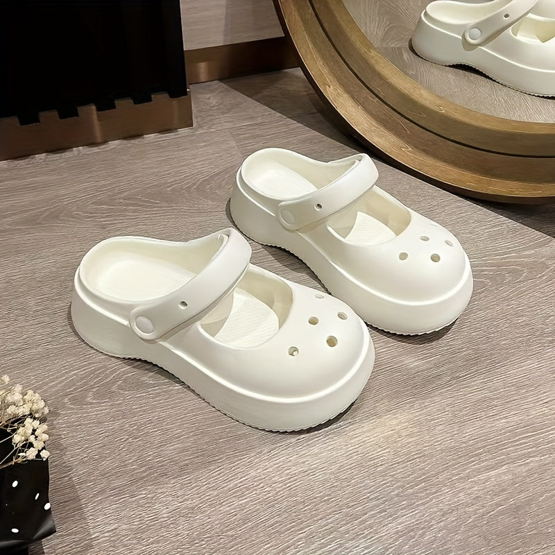 Women's Platform Clogs Hollow Out Slide Shoes