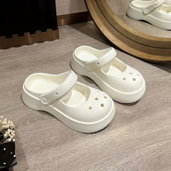 Women's Platform Clogs Hollow Out Slide Shoes