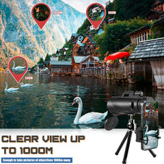 HD Portable Monocular BAK4 Prism IPX4 Waterproof