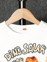 Dino Print Boys Casual Sweatshirt & Sweatpants Set
