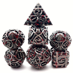 7pcs Solid Maze Metal Mini Dice Game Punishment Drinking Fun Dice
