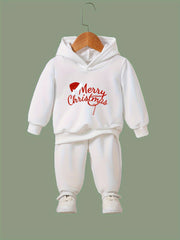 OERYUI Cady Cane Pattern MERRY CHRISTMAS Outfit 2pcs Set