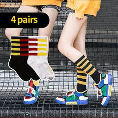 Comfy Striped Sports Socks Women's Stockings