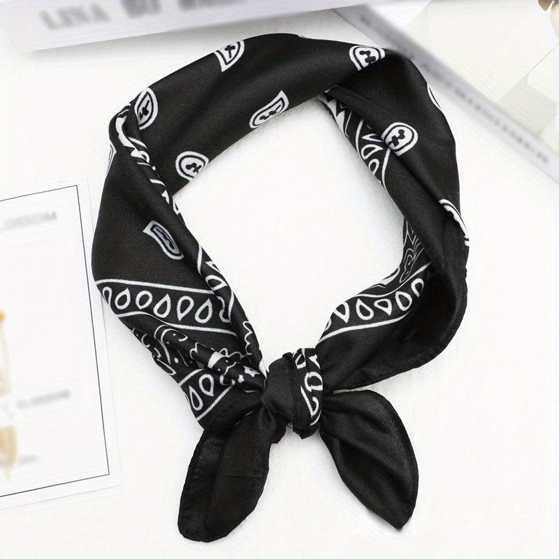Paisley Bandana Scarf Polyester Head Wrap Beach Accessory Gift For Mom