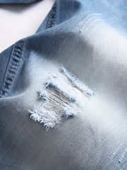 Men's Distressed Denim Shorts for Summer