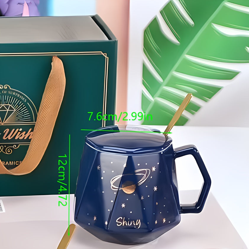 Christmas Gift Santa Claus Ceramic Cup with Spoon