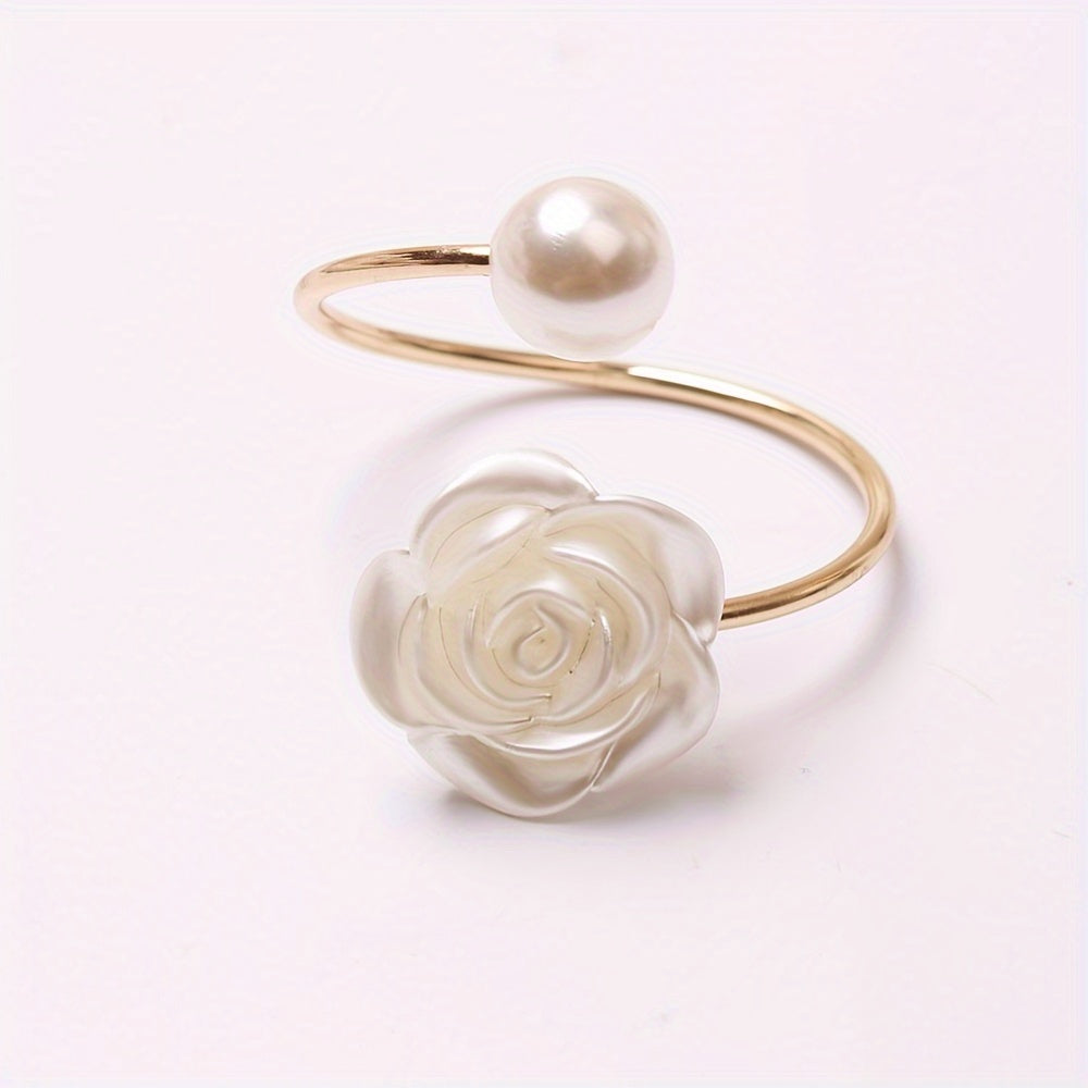 Pearl Napkin Rings Set for Wedding Thanksgiving Easter
