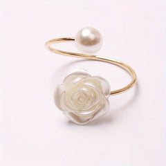 Pearl Napkin Rings Set for Wedding Thanksgiving Easter