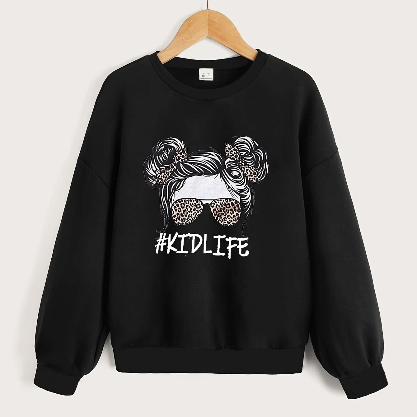 Kidlife Portrait Graphic Long Sleeve Sweatshirt Girls' Top