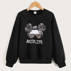 Kidlife Portrait Graphic Long Sleeve Sweatshirt Girls' Top